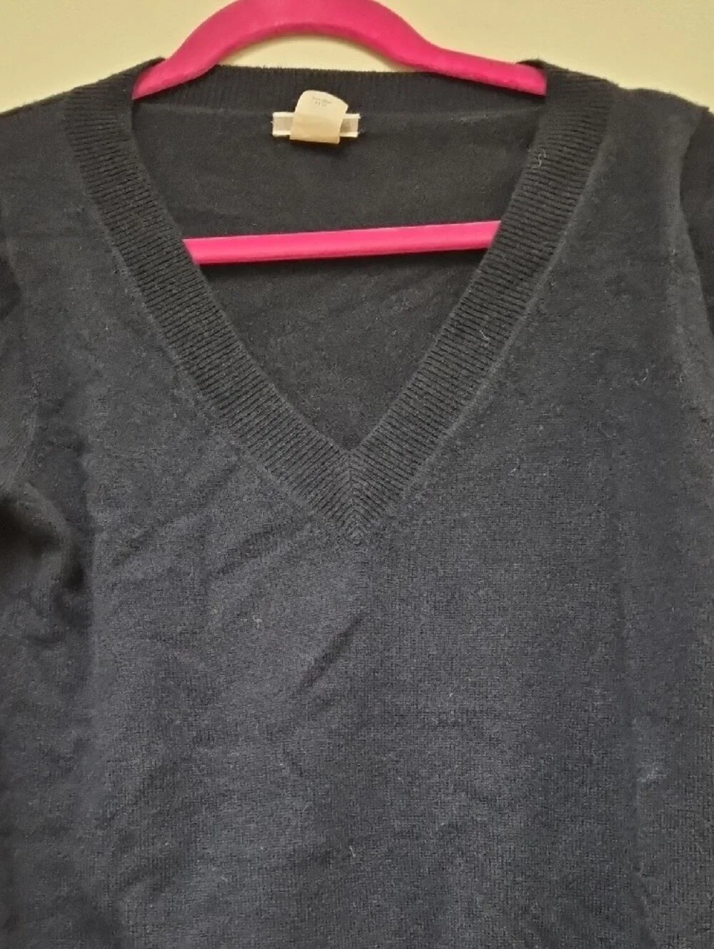 J. Crew Women's V-Neck Long Sleeve Sweater - Black Size M